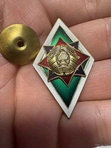 Значок Ромб. Университета гражданской защиты Министерства по чрезвычайным ситуациям Республики Беларусь. ТЯЖЁЛЫЙ