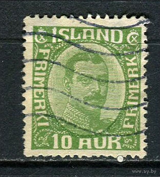 Исландия - 1921/1922 - Кристиан X 10A - [Mi.100] - 1 марка. Гашеная.  (Лот 41Df)