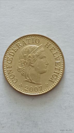 Швейцария. 5  раппен 2007 года