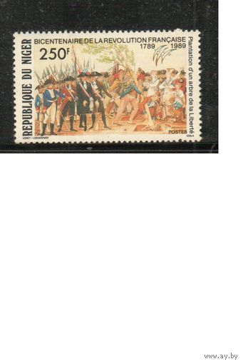 Нигер-1989 (Мих.1065) ** , 200-лет Французской революции(одиночка)