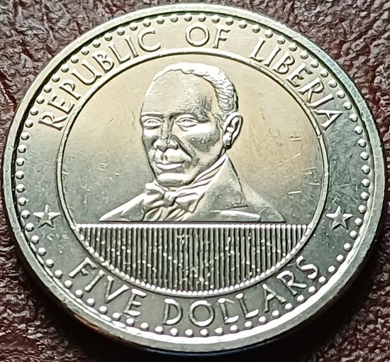 Либерия 5 долларов, 2022    ( 1-4-3 )