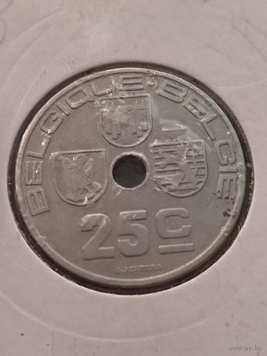 Бельгия 25 сантимов 1939 г. надпись - 'BELGIE - BELGIQUE