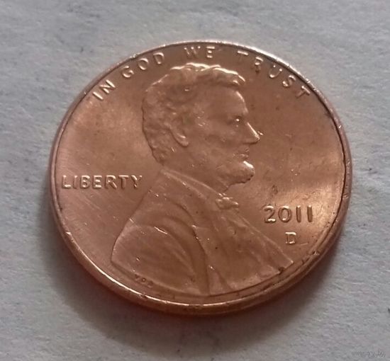 1 цент, США 2011 D