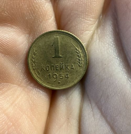 Монета 1 коп 1954 г СССР