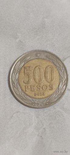 Чили 500 песос 2012