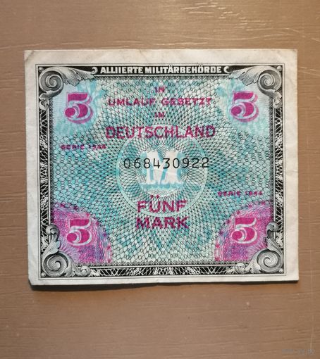 Германия, 5 марок 1944 год, Ro.202a, Р:193a, # 9