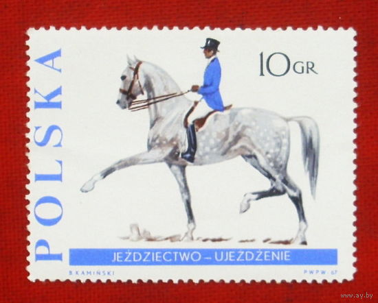 Польша. Конный спорт. ( 1 марка ) 1967 года. 10-13.