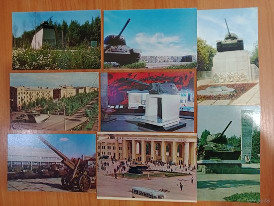 Набор открыток на тему Танки памятники, пушка, Великая отечественная война