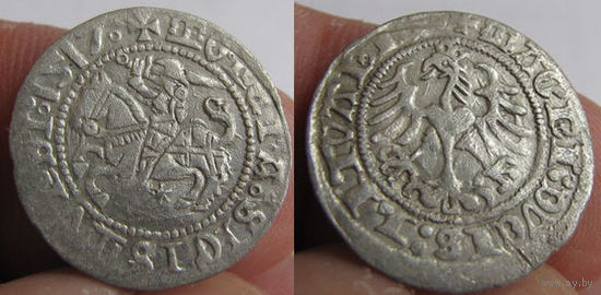 Полугрош 1517, отличный прочекан R1