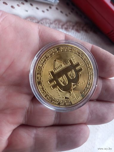 Монета Биткоин памятная сувенирная