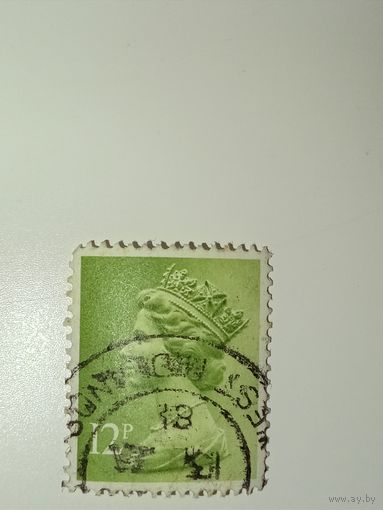 Великобритания 1971 Профиль королевы Елизаветы II, созданный на основе скульптуры Арнольда Машина