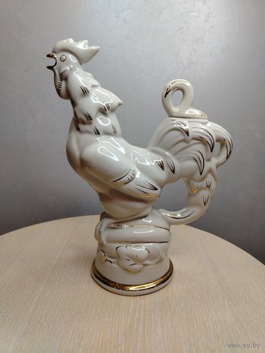 Все лоты с 1 Рубля. Керамический штоф, графин. Петушок. Городницкий форфоровый завод.