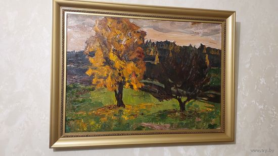 Довгялло Михаил Хрисанфович 1908-1978г Член с/х БССР к/м "пейзаж с деревом" 1954г