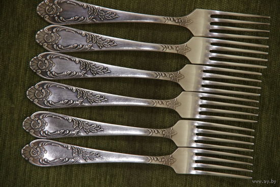 Вилки мельхиоровые 6 шт. ( 17,5 см ) А 2