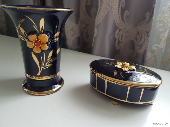 Вазочка и шкатулка 50-60гг.
