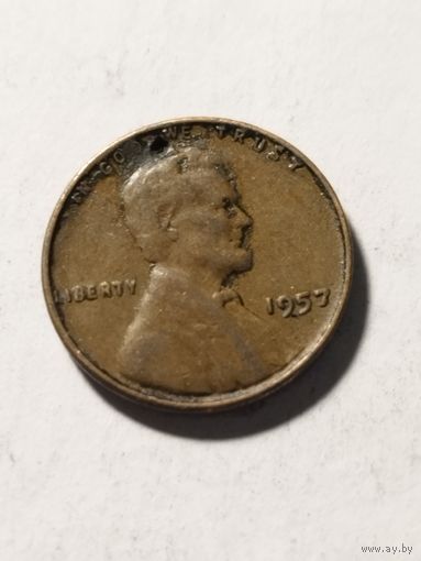 США 1 цент 1957