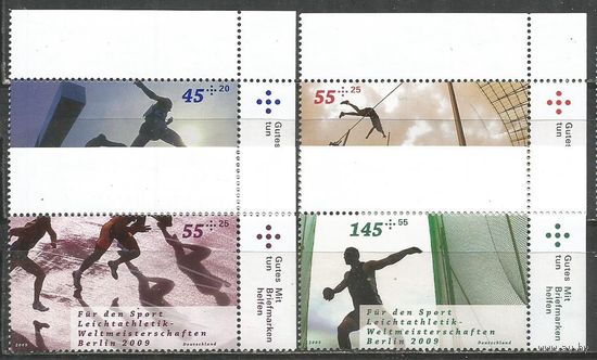Германия. ЧЕ по лёгкой атлетике. Берлин. 2009г. Mi#2727-30. Серия.