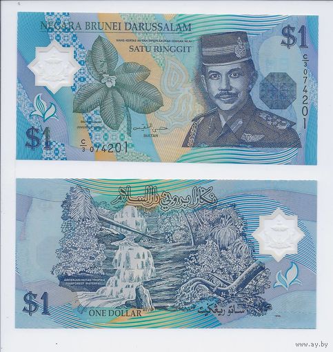 Бруней 1 ринггит образца 1996 года UNC p22a