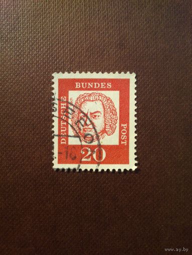 Германия 1961г .Выдающиеся немцы.Иоганн Себастьян Бах (1685-1750), композитор./42а/