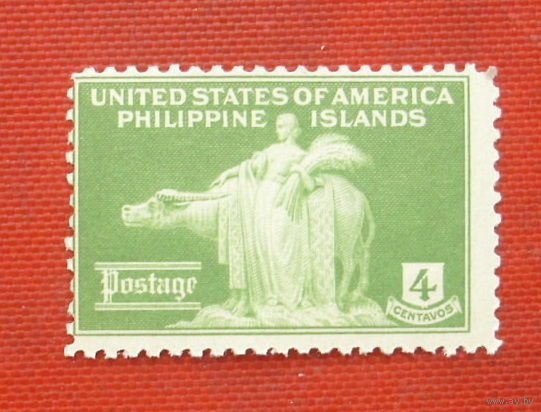Филиппины под управлением США. Буйвол. Жница. ( 1 марка ) 1935 года. 7-12.