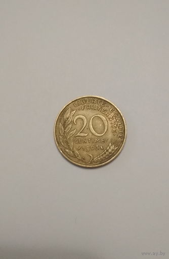 Франция / 20 сантимов / 1963 год