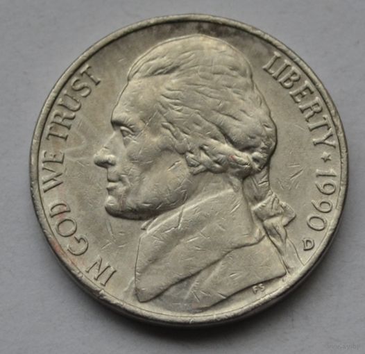 США, 5 центов , 1990 г. D