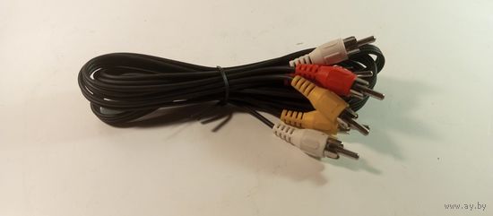 Кабели RCA (тюльпаны) тройка для передачи видео и аудиосигнала