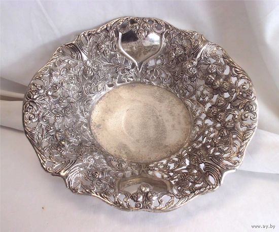 Хлебница Фруктовница Конфетница Серебрение 01