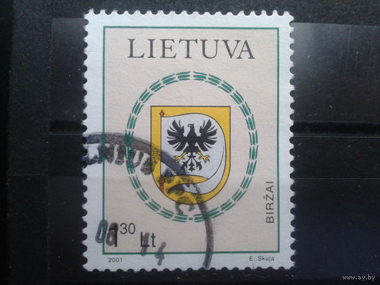 Литва 2001 Герб г. Биржай Михель-1,4 евро гаш