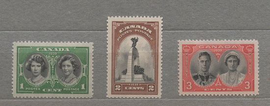 1939 Канада ** Королевский визит, серия 3 марки, Британские колонии.
