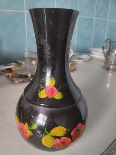 Ваза Роспись Алюминий СССР.