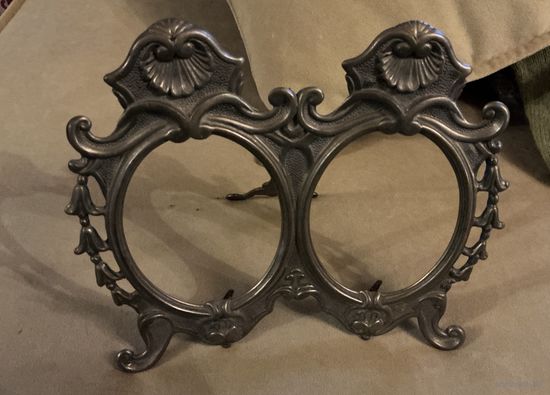 Рамка для фото Бронза двойная Франция Рококо антик