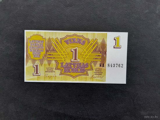 1 рубль 1992 года. Латвия. UNC