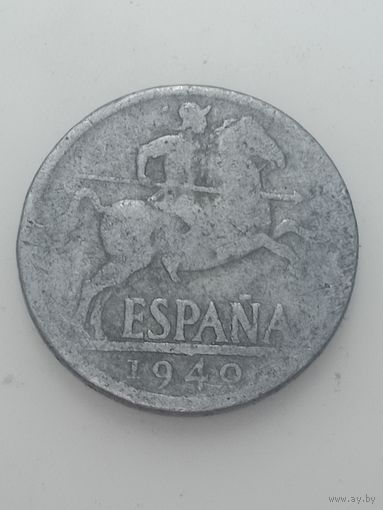 Испания 10 сентимос 1940 года .