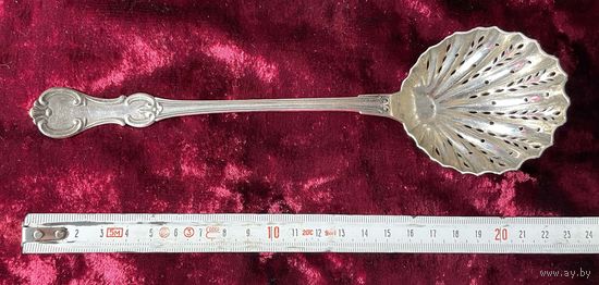 Ложка универсальная , посыпка сахарной пудры . Европа .  Серебрение 3