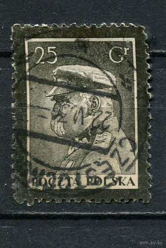 Польша - 1935 - Маршал Пилсудский 15Gr - [Mi.295I] - 1 марка. Гашеная.  (Лот 63Fv)-T25P33