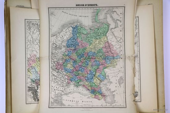 Карты антикварные, 12 шт.