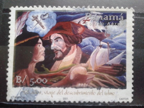 Панама 2001 500 лет открытия Америки, Колумб Михель-22,0 евро гаш