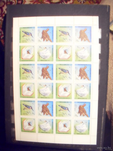 1994 Беларусь лист фауна птицы MNH**