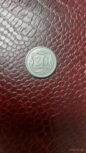 Монета 20 грошей 2005г. Польша. Хорошая!
