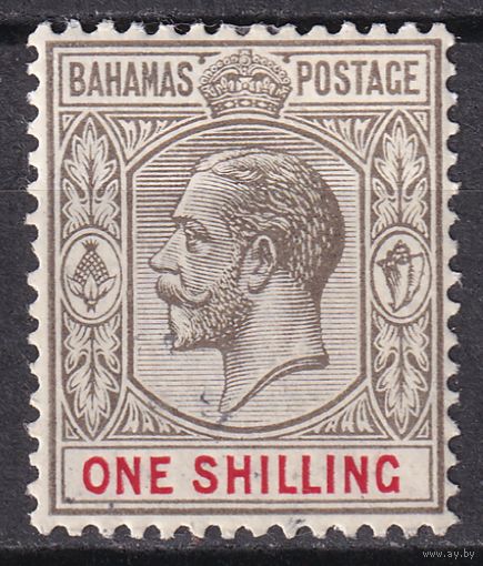 107.BrKCI. Великобритания. Колонии. Багамские острова. Стандарт. Георг V. 1912 г. 1 Sh. Mi.#41.