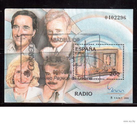 Испания-2000 (Мих. Бл.95) , гаш. , Радио