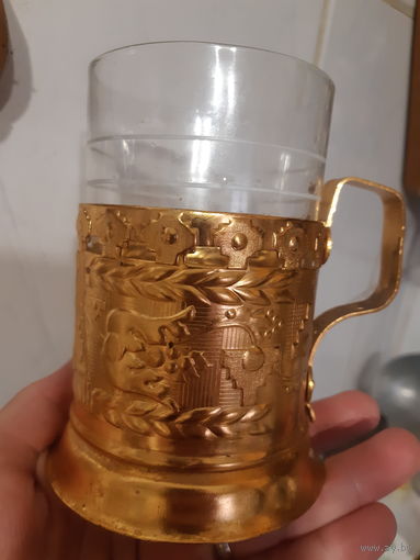 Подстаканник Ленин и стакан