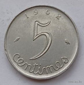 Франция 5 сантимов 1962 год, AU