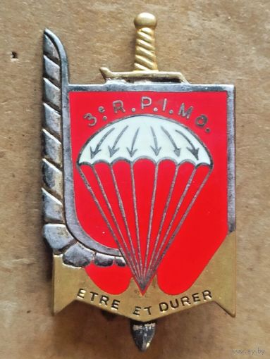 3-й парашютно-десантный полк морской пехоты. Знак. Значок. Франция. 3rd Marine Infantry Parachute Regiment