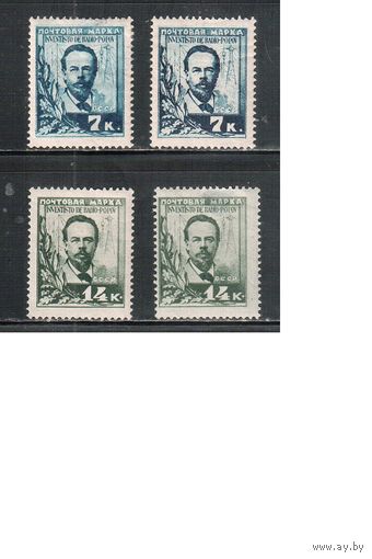 СССР-1925, (Заг.104-105) * , А.Попов(полная серия), 2 серии, оттенки цвета