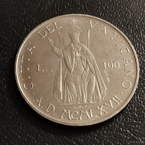 Ватикан 100 лир 1967г.