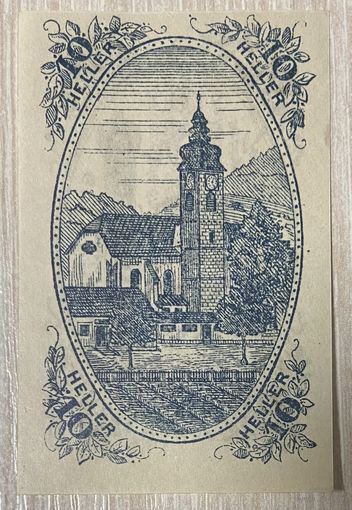 Нотгельды Австрия Гроссраминг 10 геллеров 1920 год
