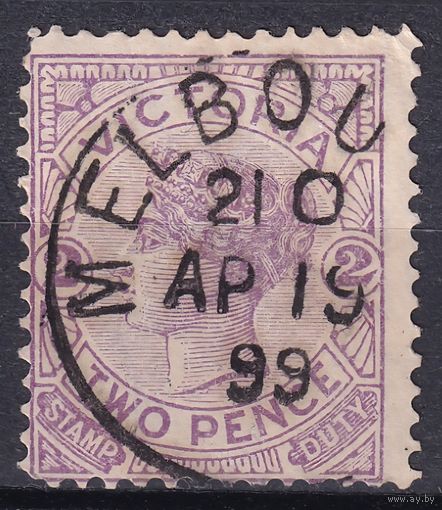 108.Aust. Великобритания. Австралийские штаты. Виктория. Стандарт. 1886 г. 2p. Mi.#102.