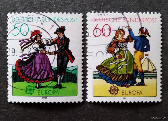 Марки Германия 1981 год Серия из 2-х марок